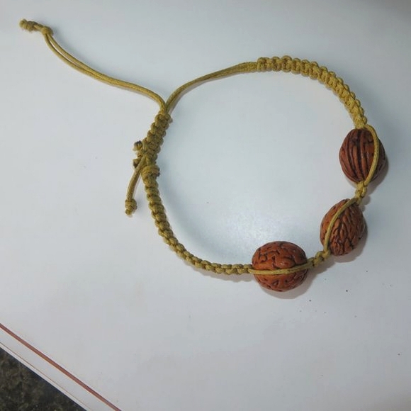 Boho Seed Bead Woven Raffia Bracelet - Picture 7 of 7